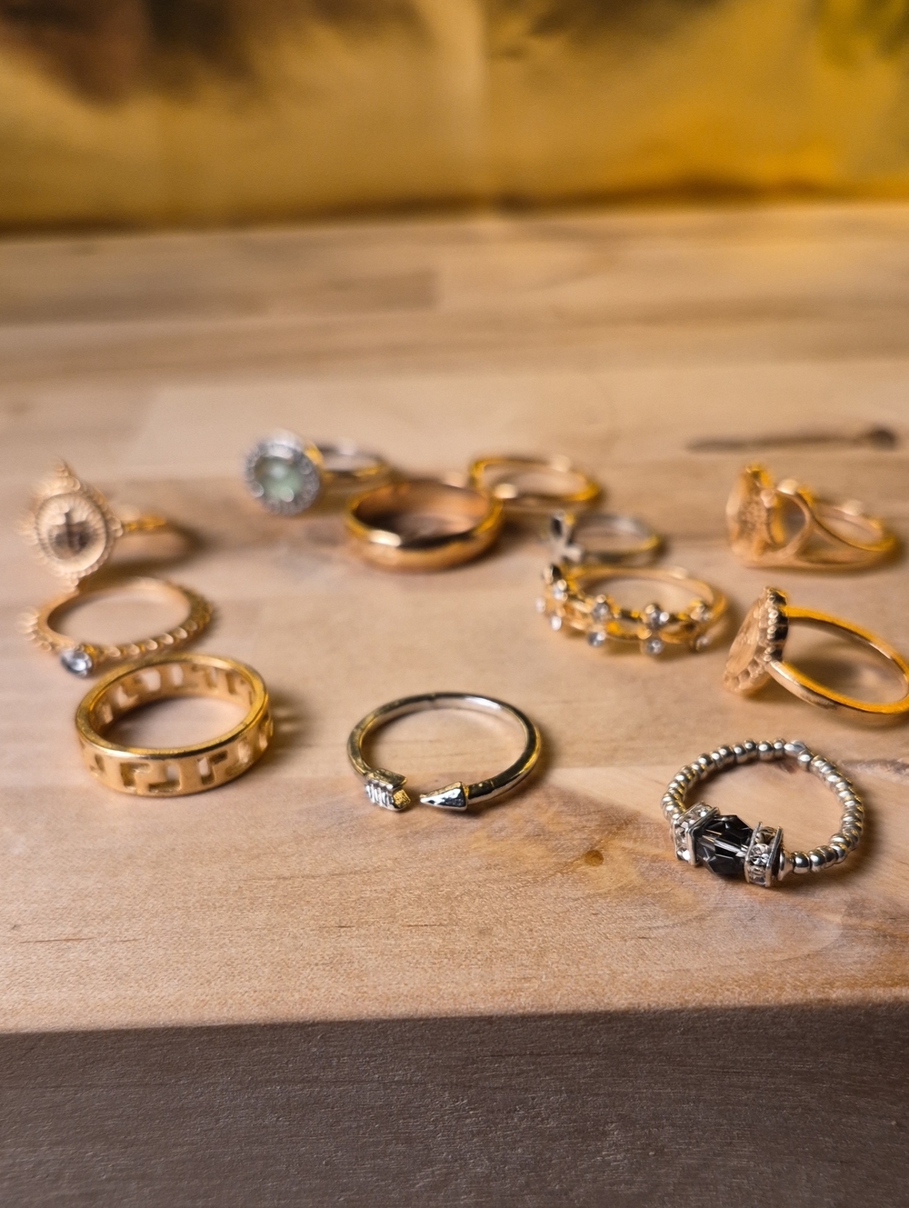 Mixed Gold and Silver Rings Set